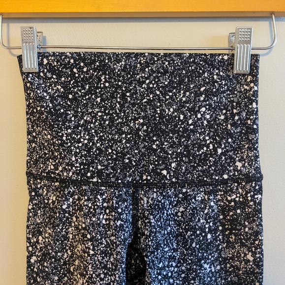 LULULEMON Wunder Under Pant Hi-Rise Splatter White Black - Picture 3 of 11